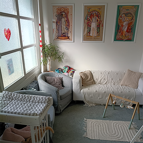 Lektorovací pokojíček pro konzultace související s nošením