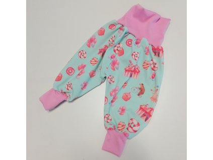 MaTáTí tepláky Cirkus na tyrkysu