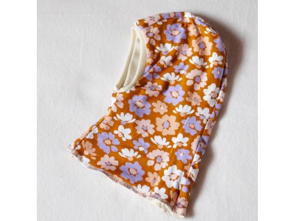 Matátí kukla s merinem květy na oranžové vel. 2