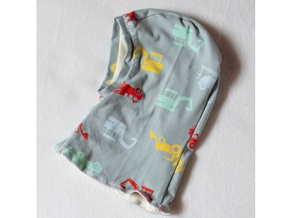 Matátí kukla s merinem bagry na šedé vel. 4