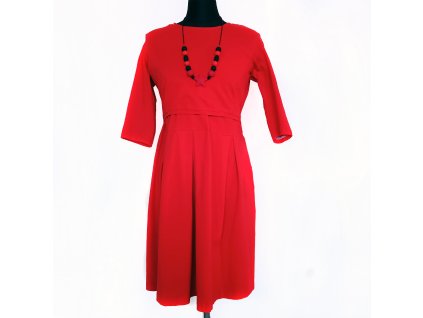 Červené kojící šaty Luka