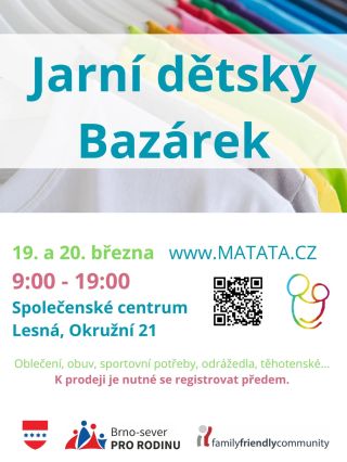 JE TO TU!! Jarní Matátí Bazárek dětského oblečení 😍🛍♥️ Slavnostně vypouštíme termín letošního Bazárku a těšíme se na vás...