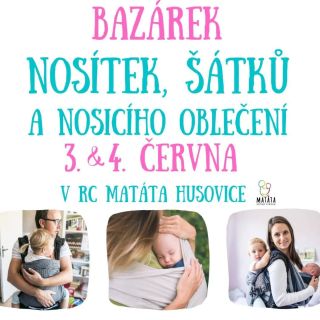 Na 3. a 4. června pro vás chystáme BAZÁREK NOSÍTEK, ŠÁTKŮ A NOSICÍHO OBLEČENÍ❤️ Máte nosítko, které už nevyužijete nebo...