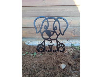 Pejsek - ocelová zahradní dekorace