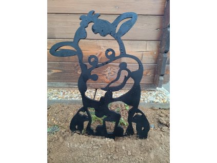 Telátko - ocelová zahradní dekorace