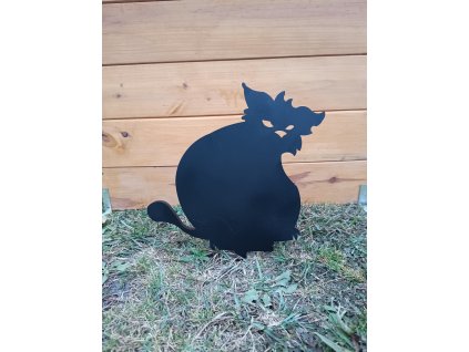 Velká kočička - ocelová zahradní dekorace