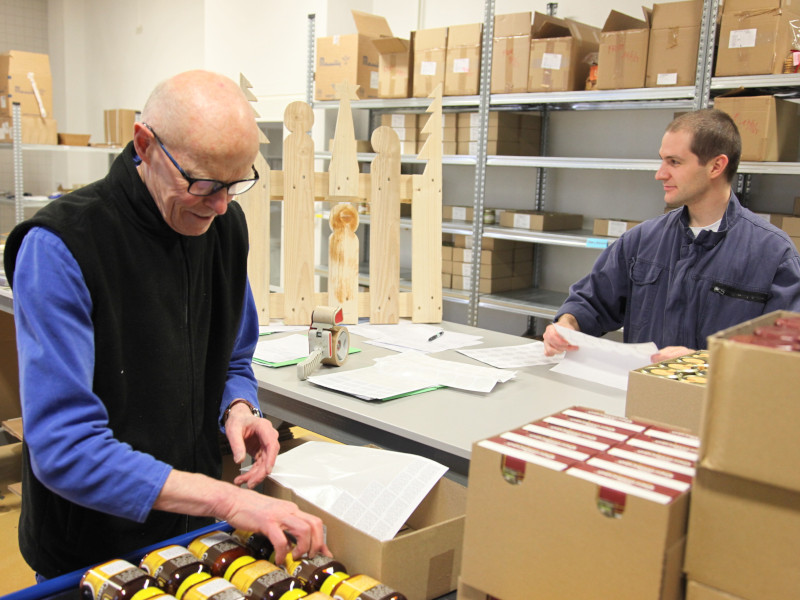 Verpacken von Bestellungen