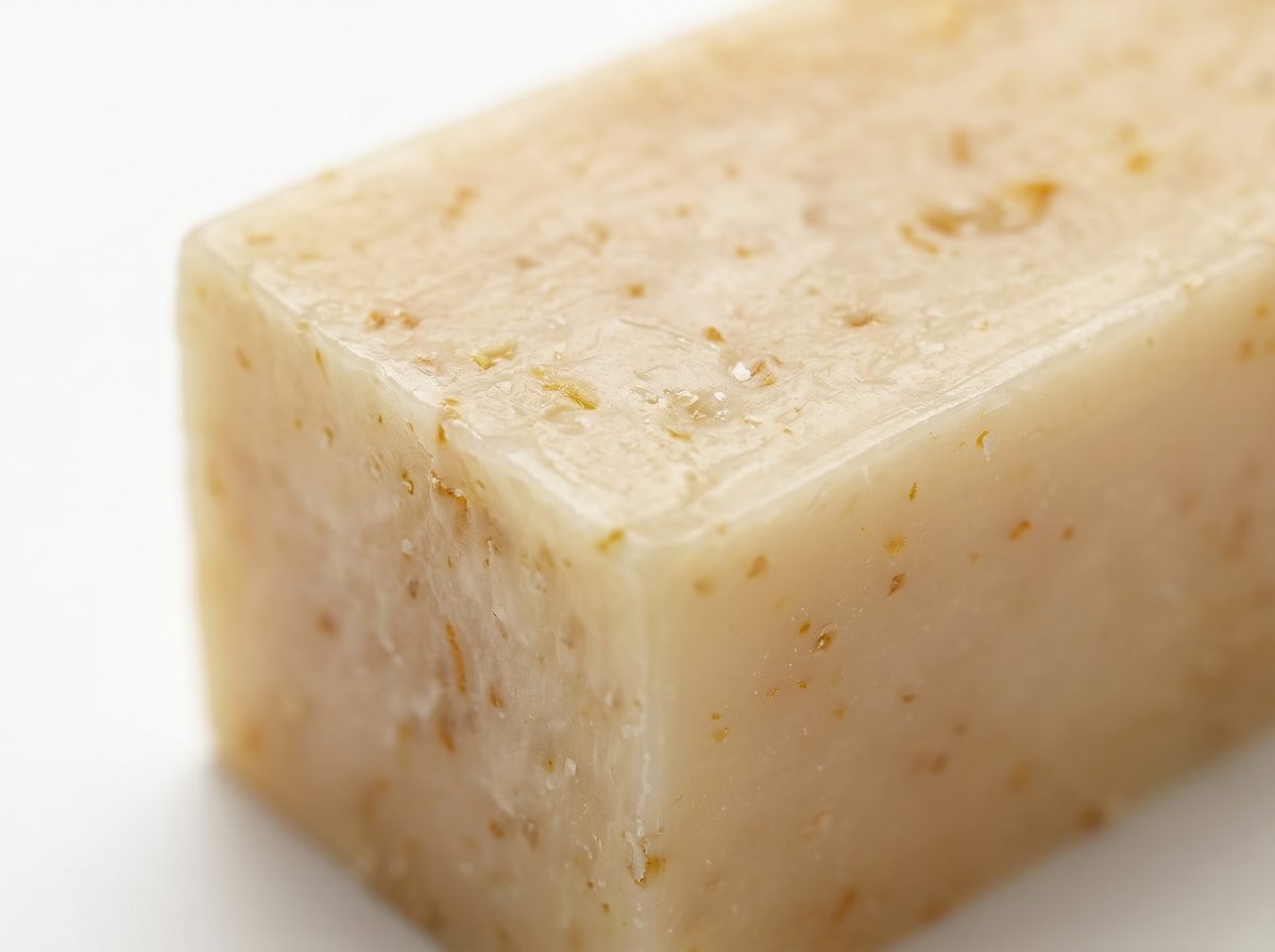 Detail struktury mýdla s obilnými klíčky