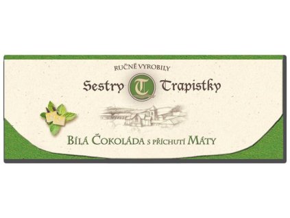 Bílá čokoláda s příchutí máty 100 g