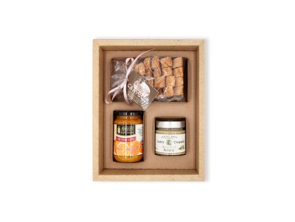Dárkový box - Sladký krém - Pistácie, Pomeranč a mandarinky, Cantucci