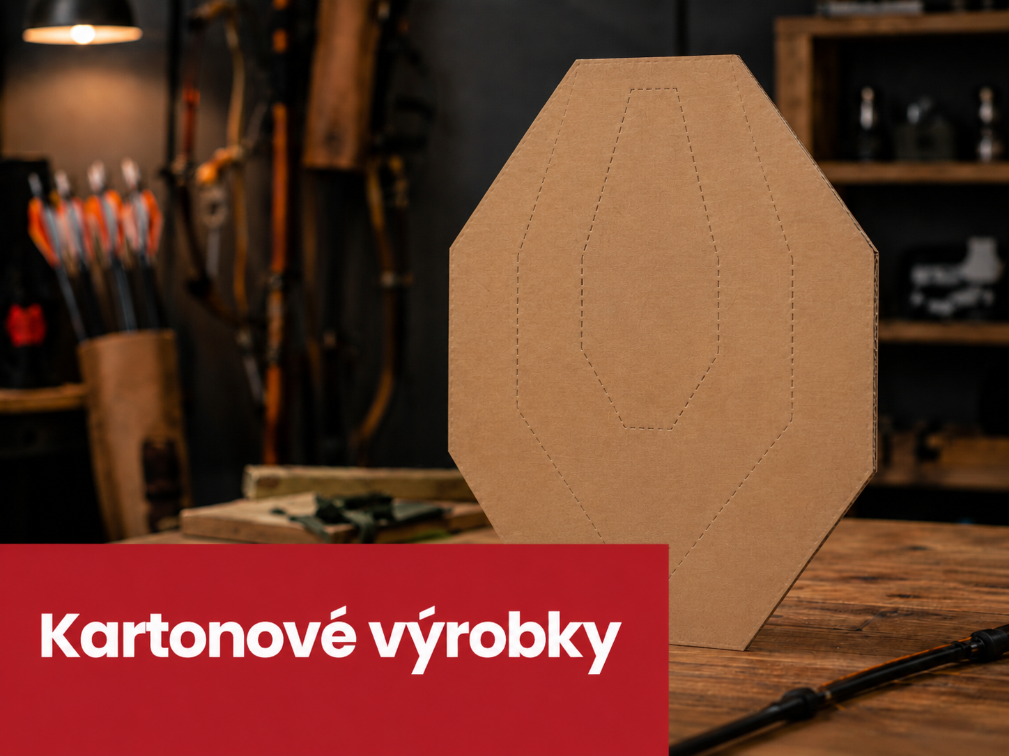 Kartonové výrobky jako terče, krabice pro včelaře a další