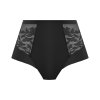 ILLUSION BLACK HIGH WAIST BRIEF FL2988 CUTOUT WEB
