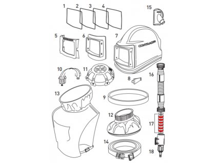 Tlumič hluku do regulátoru tlaku pro ochrannou kuklu Comfort a Aspect Contracor