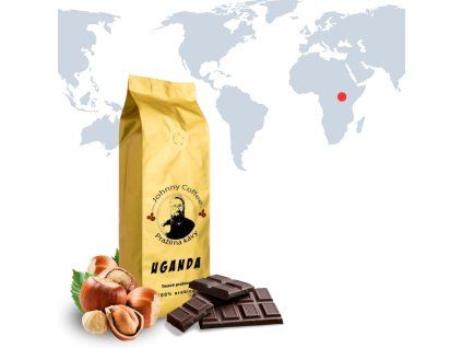 Uganda tmavě pražená Johnny Coffee