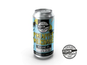 Etiketa 3D Vizualizace PINEAPPLE MILKSHAKE Plech Shadow