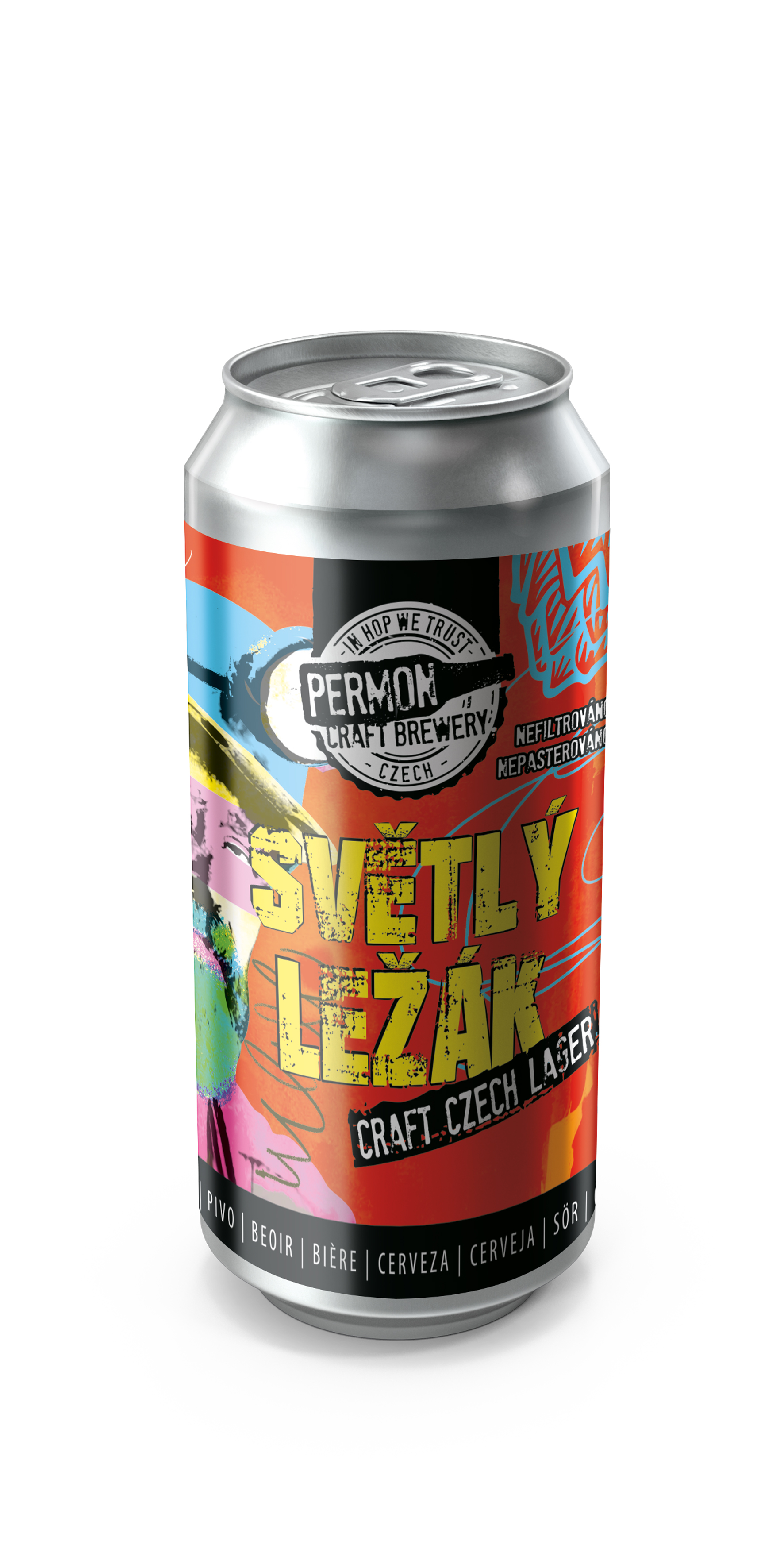 Světlý ležák 12° - plech - Pivovar Permon