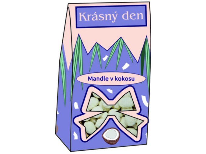 Krásný den Mandle v kokosu