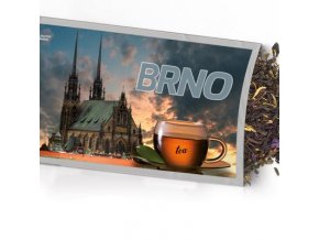 Pohled s dárkem Brno kostel