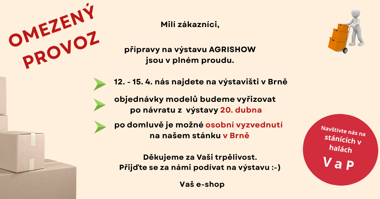 omezený provoz Agrishow