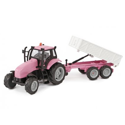 Traktor s vlečkou 25 cm, na setrvačník a baterie s