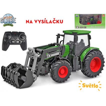 Farming R/C traktor zelený 27cm s nakladačem