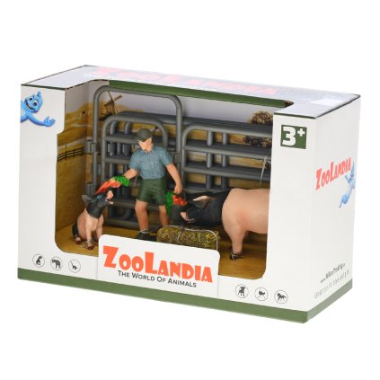 Zoolandia zvířátko vepř s mládětem a doplňky 