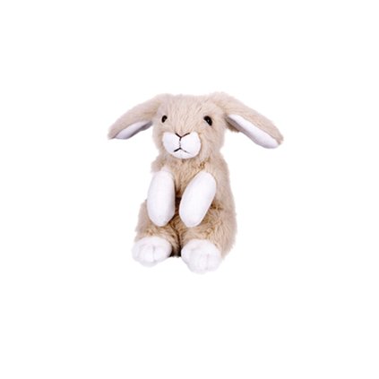 Zajíček plyšový - béžový, 20cm sedící, 0m+