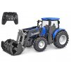 Farming R/C traktor modrý 27cm s nakladačem