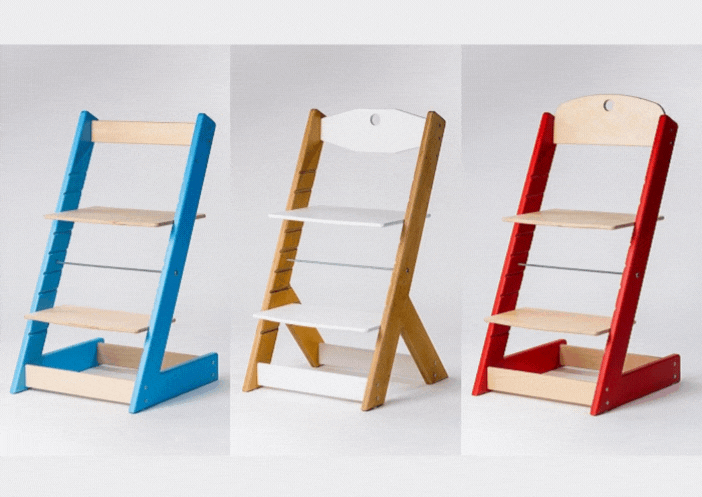 rostoucí židle šedá