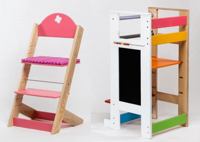 rostoucí židle fialová