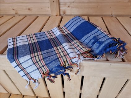 Kilt modrobílý do sauny a na hammam