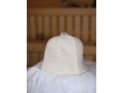 Přírodní čepice / klobouk do sauny  - Jednobarevné