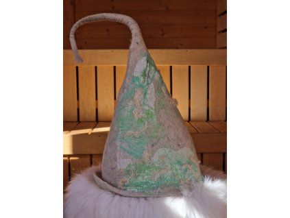 Saunový klobouk - Šedozelená