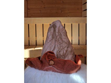 Saunový klobouk - Hnědá