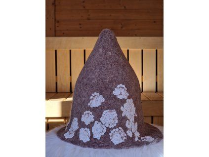 Saunový klobouk - Hnědá