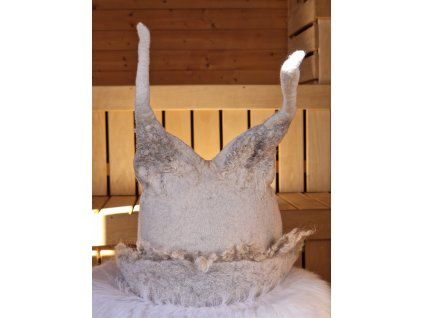 Saunový klobouk - Bílá