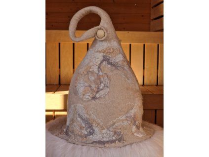 Saunový klobouk - Bílá