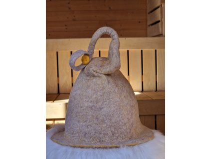 Saunový klobouk - Bílá