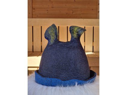 Saunový klobouk - Modrá