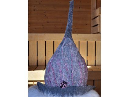 Saunový klobouk - Šedivá