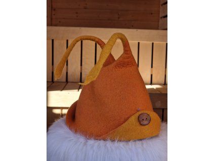 Saunový klobouk - Oranžová