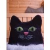 Designová čepice do sauny - černá kočička