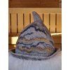 Saunový klobouk - Šedý s vlnitým vzorem