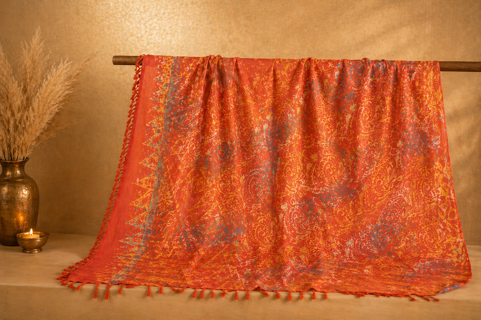 Sarong s ohnivým vzorem
