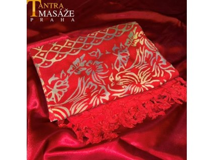 Tantra sarong Bali Nature (červený)