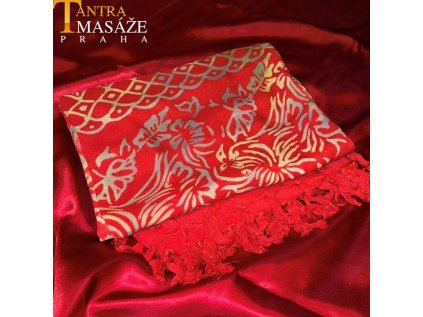 Tantra sarong Bali Nature (red)