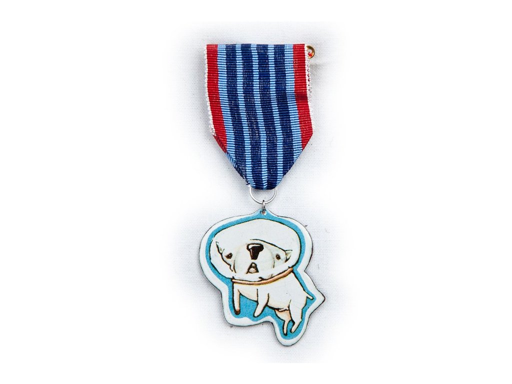 Vyznamenání – modrý pes na modré stužce