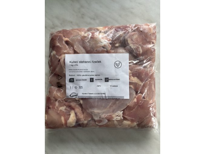 Barf Kuřecí stehenní řízeček s kostí 1kg