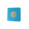 Ultreia světlemodrý notýsek s motivem svatojakubská mušle
