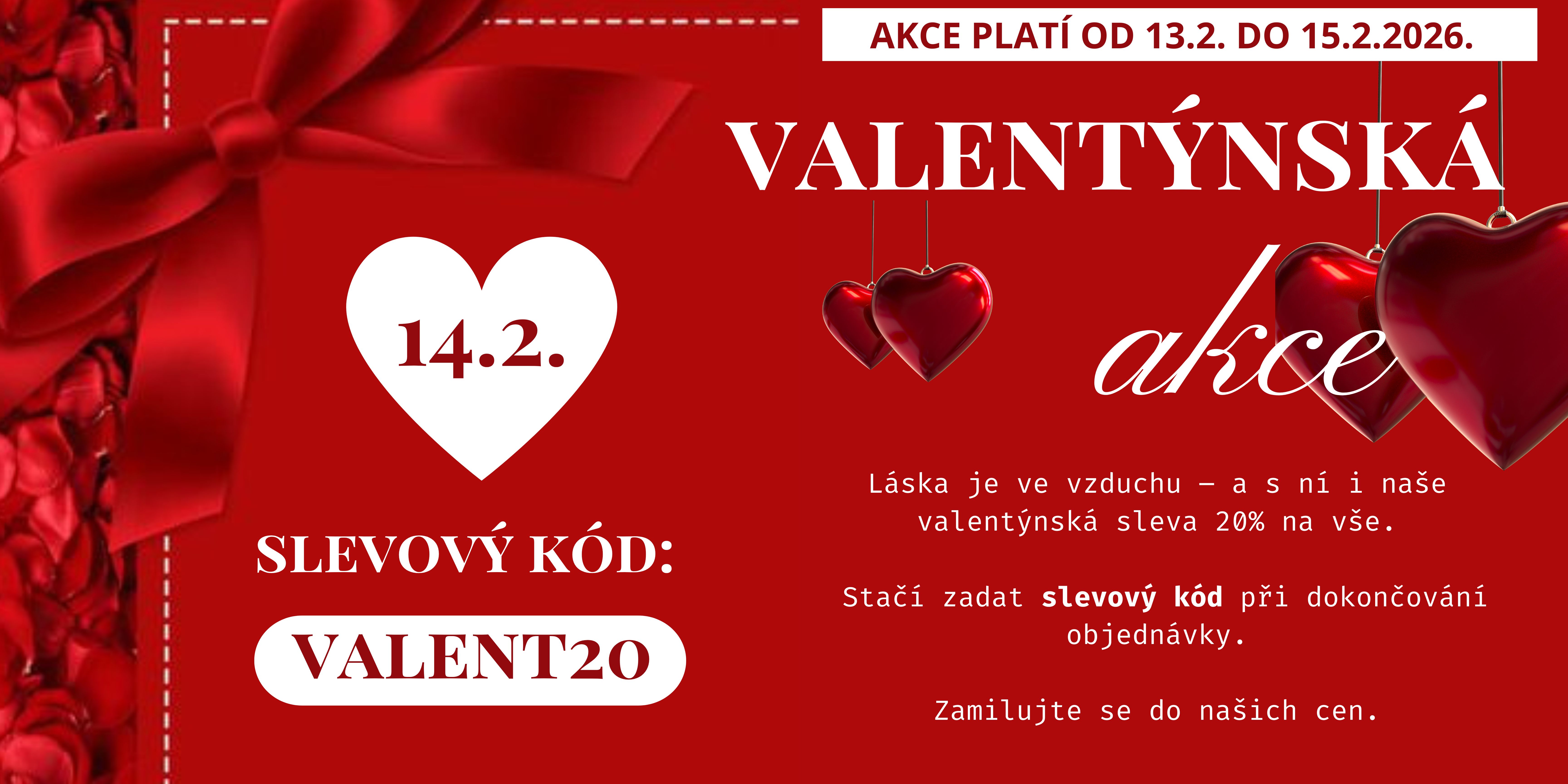 Valentýn 20% sleva